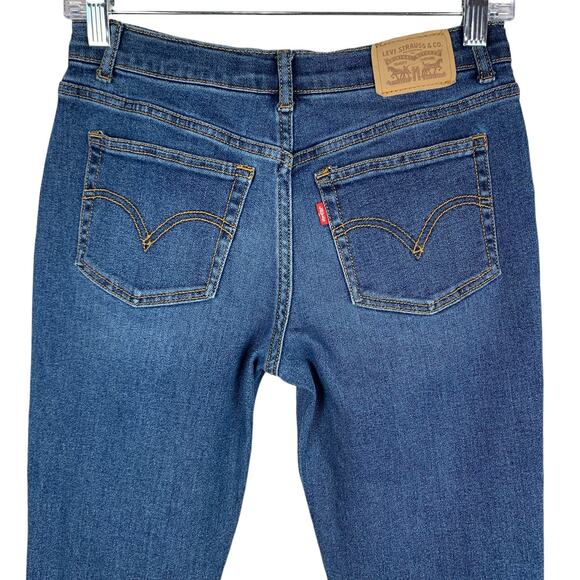 Levis Mini Mom Jeans Distressed Stretchy Adjustable Waist Girls Size 12 Reg - Picture 7 of 8